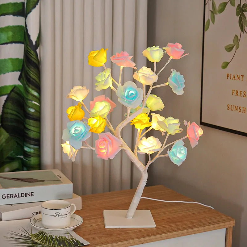 Lampada Da Tavolo Rosa LED 36LED 108LED Stringa Luci USB Per Decorazioni Estive Campeggio Feste Notturne