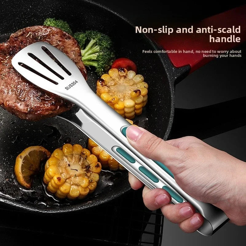 Pinze Per Alimenti In Acciaio Inossidabile Per Cucina Barbecue E Buffet Resistente Al Calore Per Bistecche Carne Pane