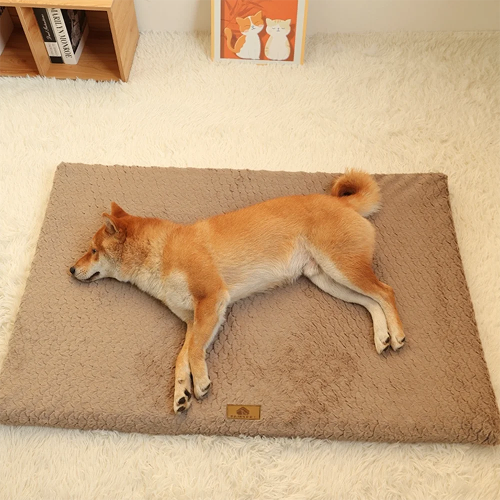 Letto Ortopedico Per Animali Domestici In Schiuma 3D Con Copertura Pelliccia Sintetica Lavabile Rimovibile Antiscivolo