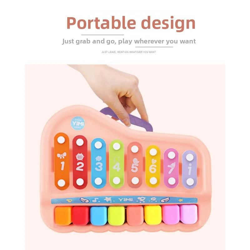 Xilofono Pianoforte 8 Note Giocattolo Musicale Educativo 2 In 1 Con Mazze Per Neonati Strumento Montessori Per Bambini