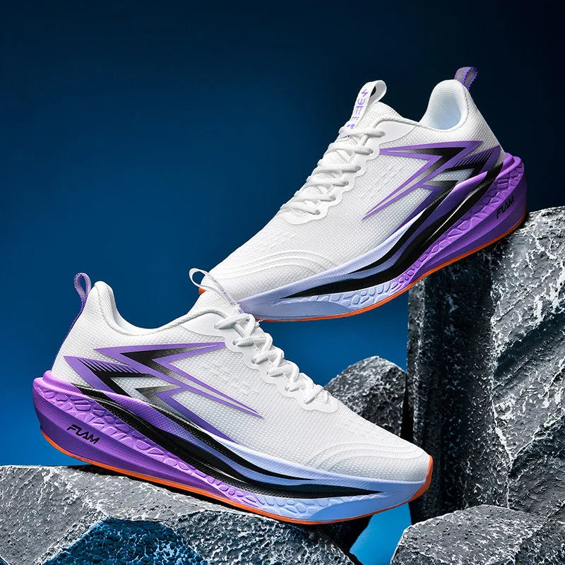 Scarpe Da Corsa Maratona Traspiranti Leggere Con Piastra Carbonio Antiscivolo Sneakers Atletiche Uomo Donna