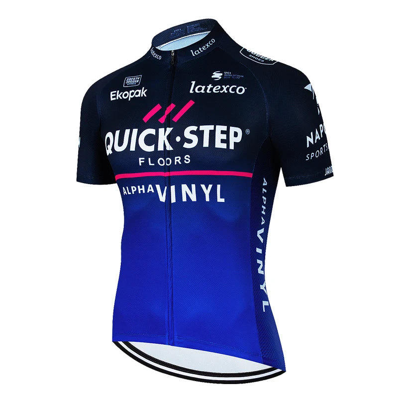 Maglia Ciclismo A Manica Corta Quick Step 2025 Uomo Racing Estiva Per Bicicletta