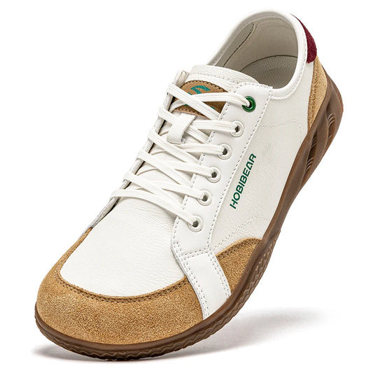Hobibear Scarpe Barefoot Unisex Punta Larga Leggere In Pelle Sintetica Con Blocchi Di Colore Per Passeggio Casual