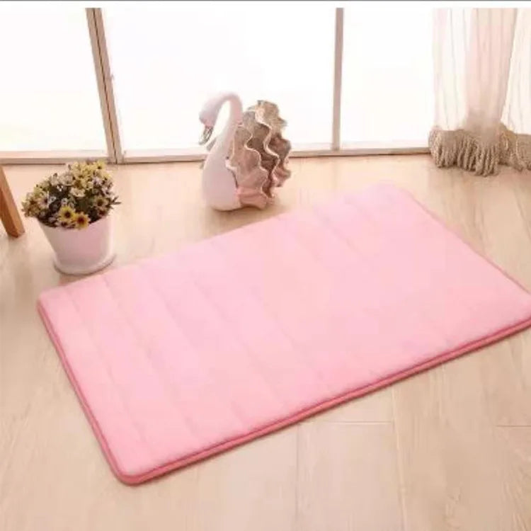 Set Tappetini Assorbenti in Memory Foam Antiscivolo per Bagno Cucina Pavimento e Toilette