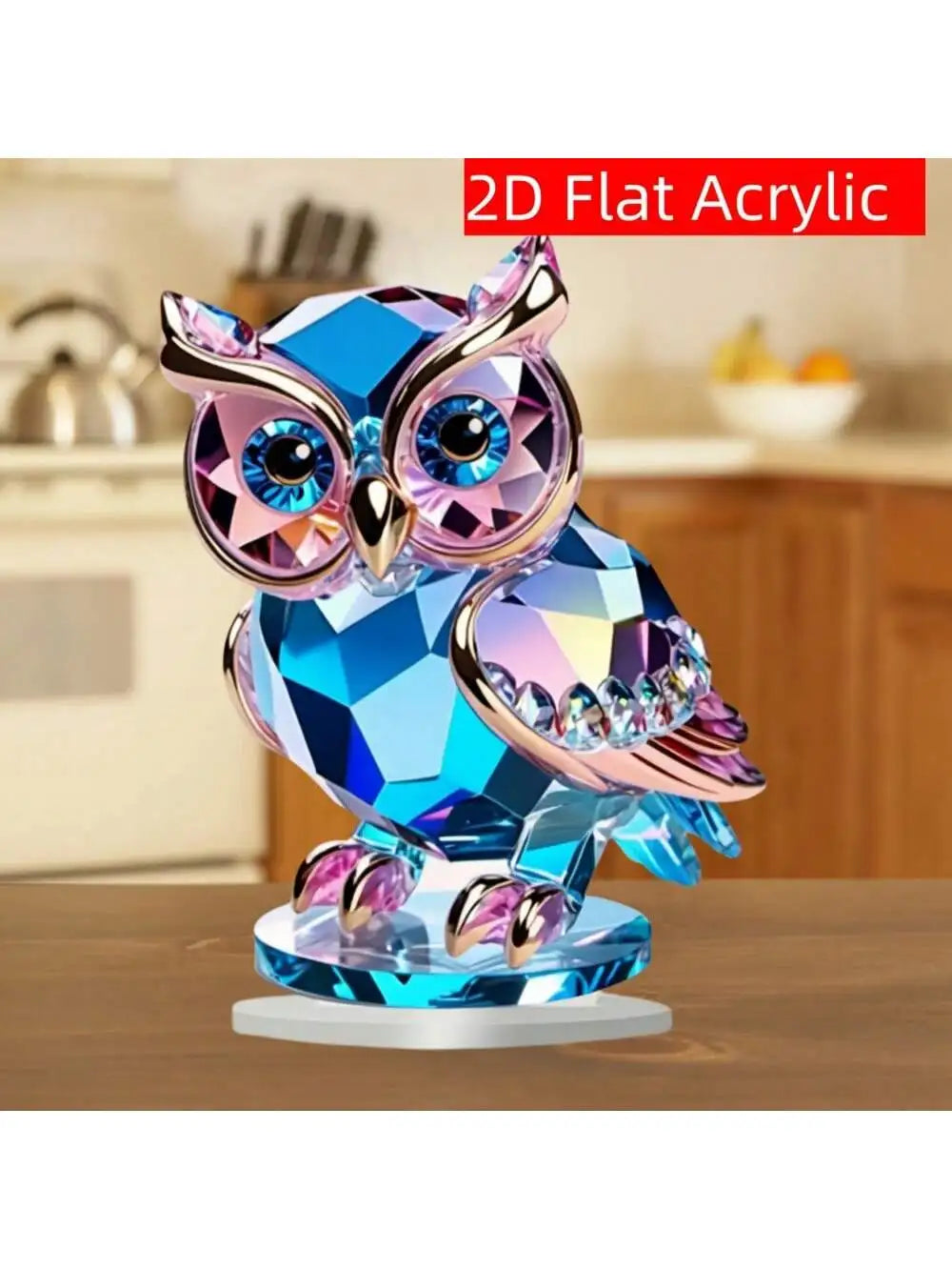 Gufo Di Plastica Cristallo Decorazione Da Tavolo 15 Cm Per Casa A Tema Animale Ornamento Pratico E Conveniente