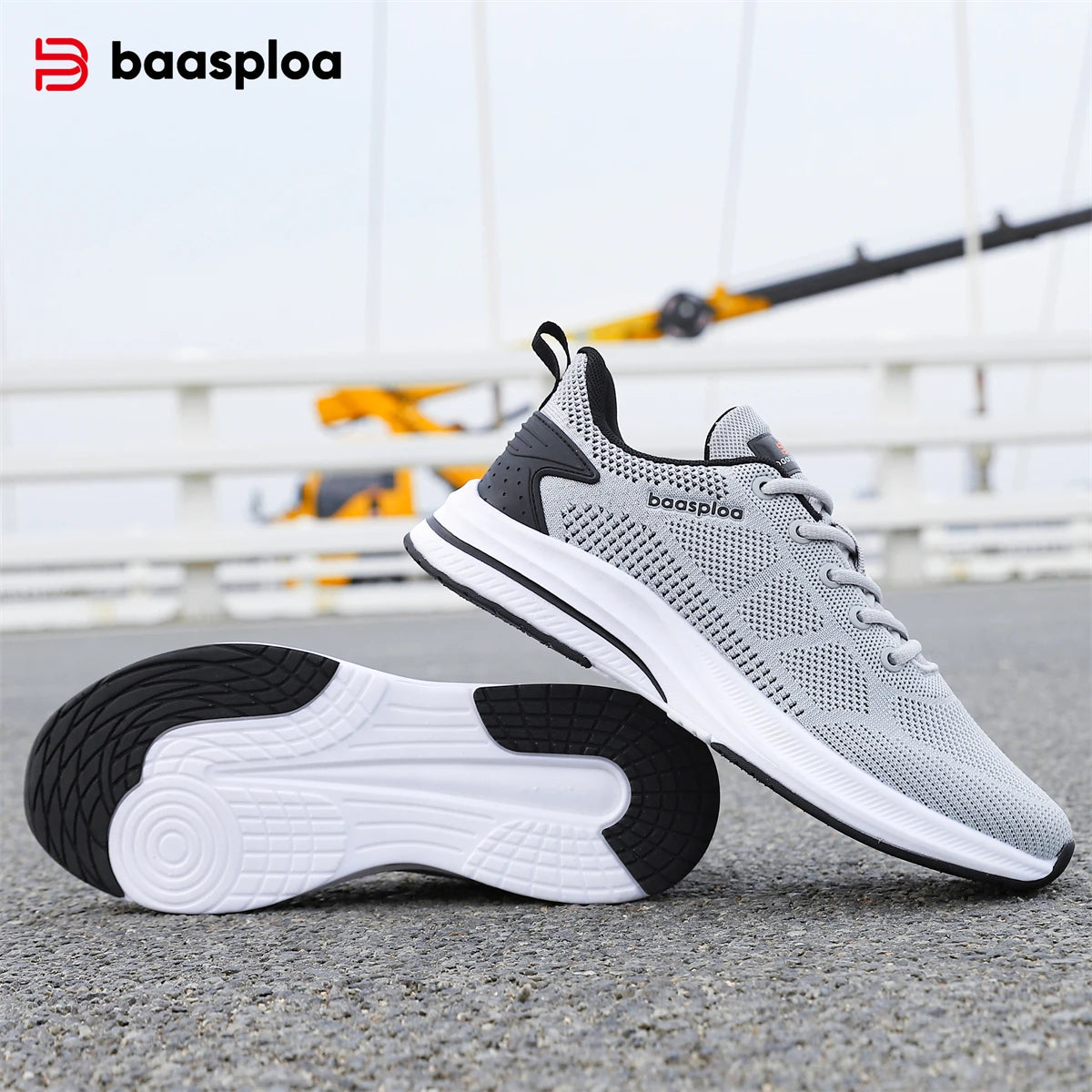 Baasploa Scarpe Da Corsa Uomo Traspiranti Leggere Comfort Massaggio E Aumento Altezza Design Moderno Per Esterni