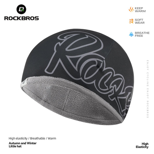 Rockbros Cappello Da Ciclismo Autunno Inverno Antivento Caldo Pile Spazzolato Doppio Da Indossare Unisex Per Pendolari