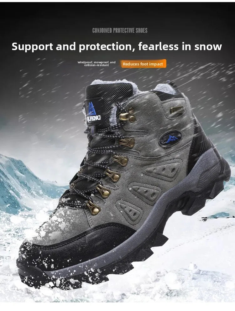 Scarpe Da Arrampicata Invernali All'aperto Da Trekking Antiscivolo Con Suola Spessa Uomo Calde