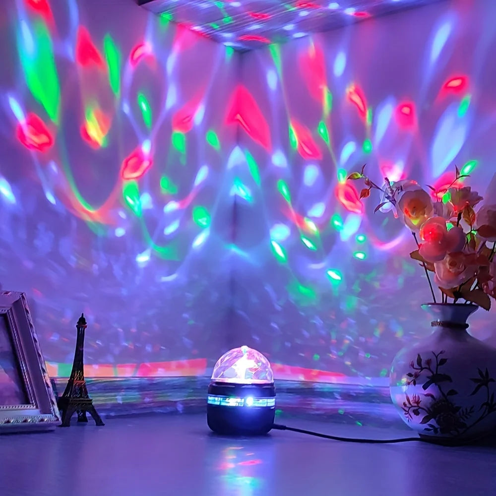 Proiettore Galaxy USB 5V Luci Notturne Colorate Rotante a 360 Gradi con Telecomando per Home Theater e Decorazione Stanza