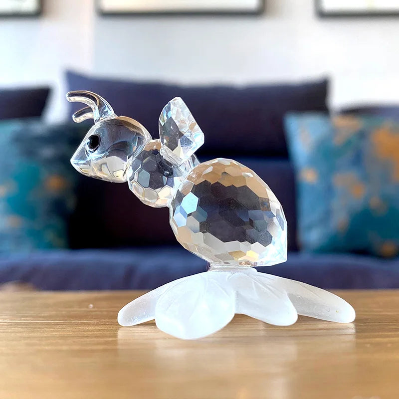 30 Cristallo Trasparente Figurine Animali Carini Scultura in Vetro Decorazioni Ornamento Tavolo Regalo Natale Bambini