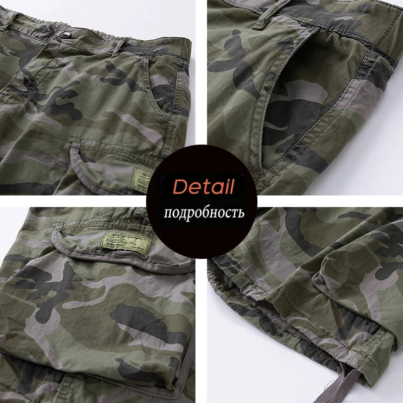 Pantaloncini Cargo Estivi Da Uomo In Cotone Con Tasche Multitasche Per Spiaggia E Tempo Libero Casual Primavera