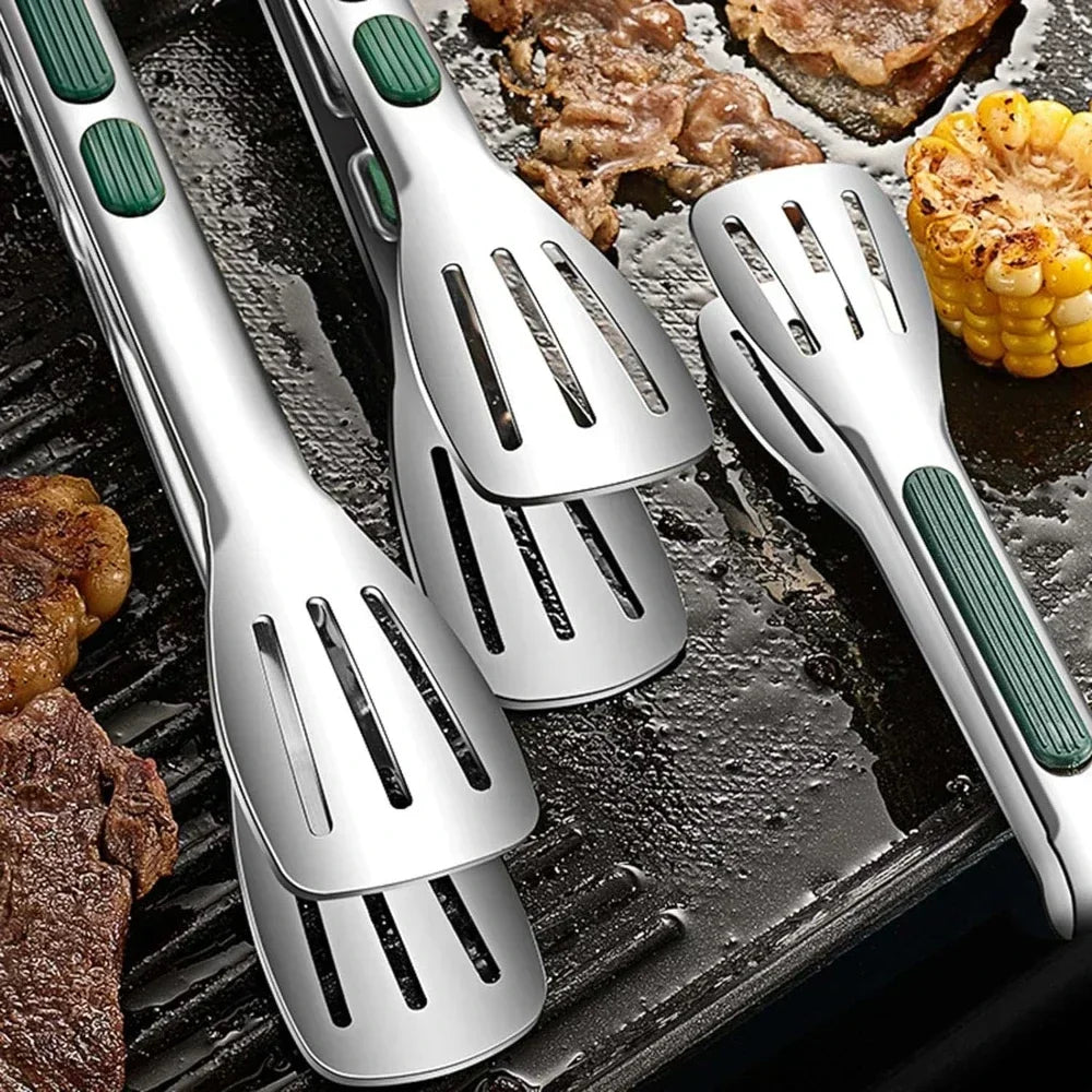 Pinze Per Alimenti In Acciaio Inossidabile Per Cucina Barbecue E Buffet Resistente Al Calore Per Bistecche Carne Pane
