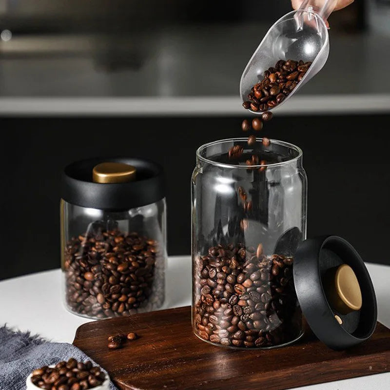 Barattolo Sottovuoto In Vetro Ermetico Per Conservare Chicchi Di Caffè E Alimenti Contenitore A Prova Di Umidità