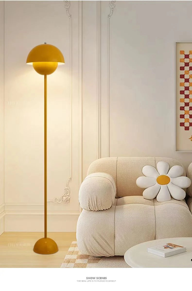 Lampada Da Terra A Forma Di Fungo Con Bocciolo Di Alta Qualità In Stile Classico Con Attacco E27 Per Soggiorno E Letto