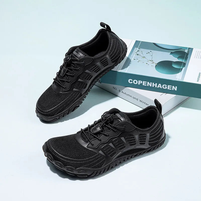 HOBIBEAR Scarpe Da Ginnastica Traspiranti Con Fascia Elastica Punta Larga Per Uomo E Donna Spiaggia