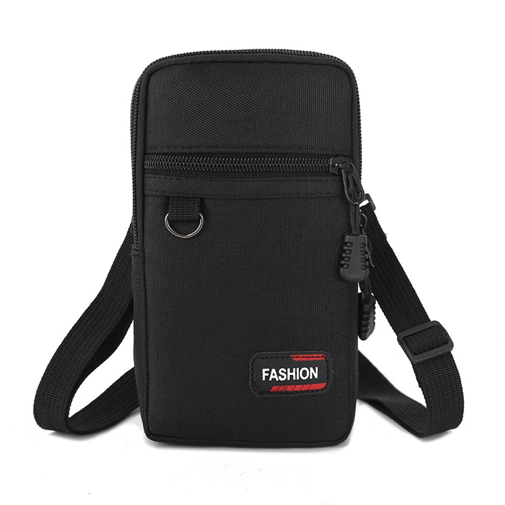 Custodia Per Cellulare Marsupio Multifunzione Da Uomo Outdoor Borsa Piccola Tracolla Portamonete