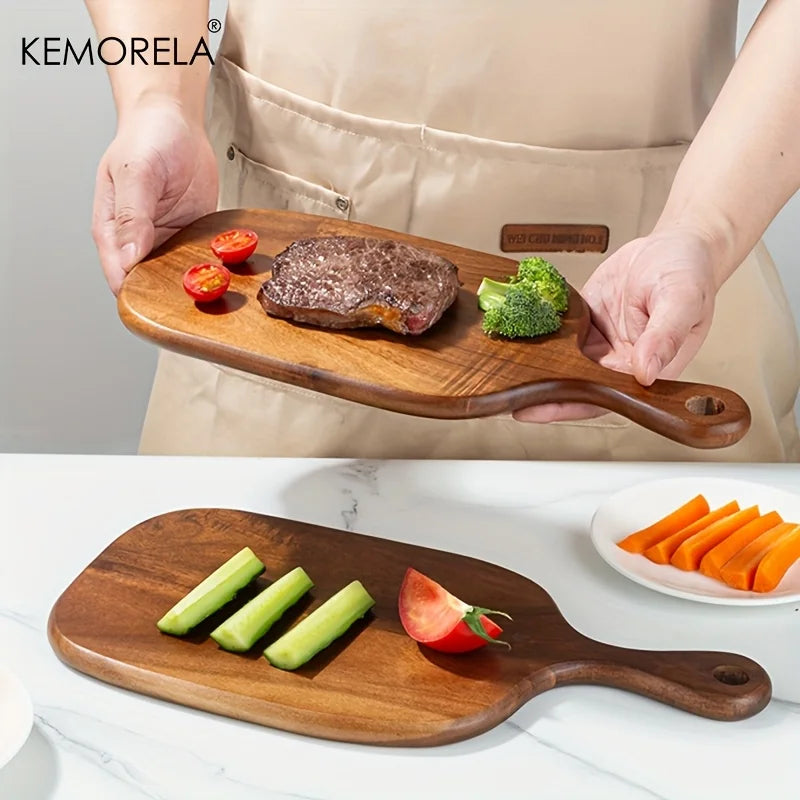 Tagliere In Legno Con Manico Sicuro Per Alimenti Per Carne Pesce Formaggio Frutta Pizza Utensili Da Cucina Eleganti