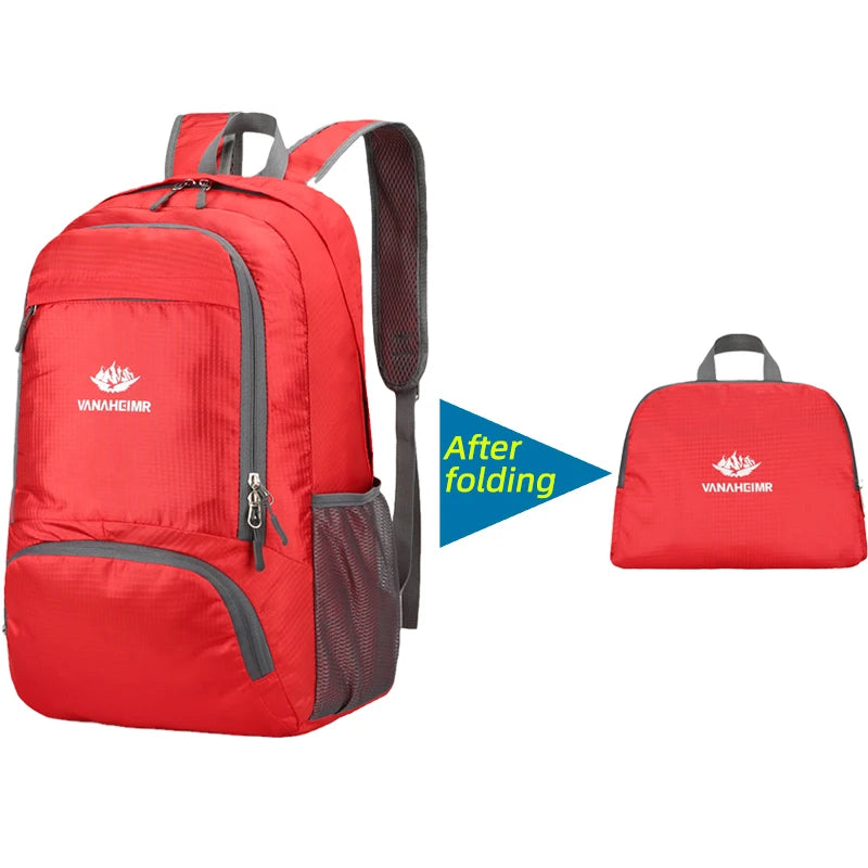 Zaino Pieghevole Da 23 Litri Ultraleggero Esterno Zaino Da Trekking Daypack Capienza Elevata Tessuto Idrorepellente