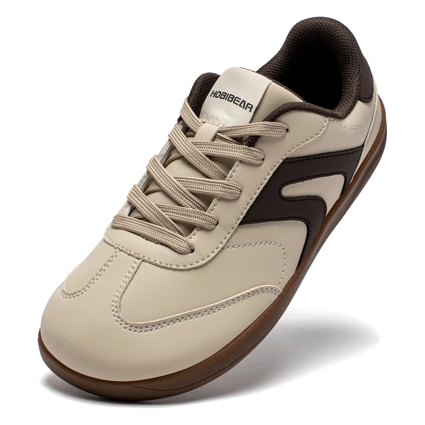 Hobibear Scarpe A Punta Larga Sneakers Unisex In Pelle Artificiale Zero Drop Retrò Per Uomo E Donna