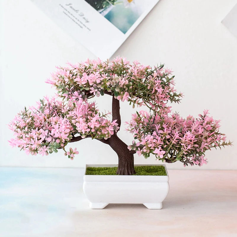 Piante Artificiali Bonsai Piccolo Albero In Vaso Con Fiori Decorativi Per Tavolo Casa Giardino E Decorazione Per Hotel