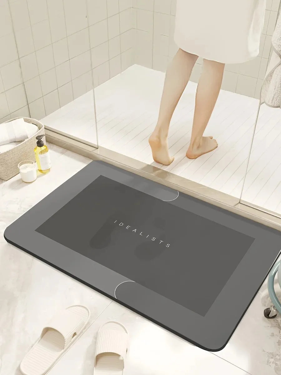 Tappetino Da Bagno In Terra Diatomacea Antiscivolo Super Assorbente Ad Asciugatura Rapida Morbido Per Doccia