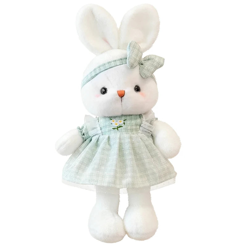 Coniglio Peluche Simpatico Con Fiore Gonna Giocattolo Morbido Bambola Pasquale Regali Di Natale Bambini Ragazze