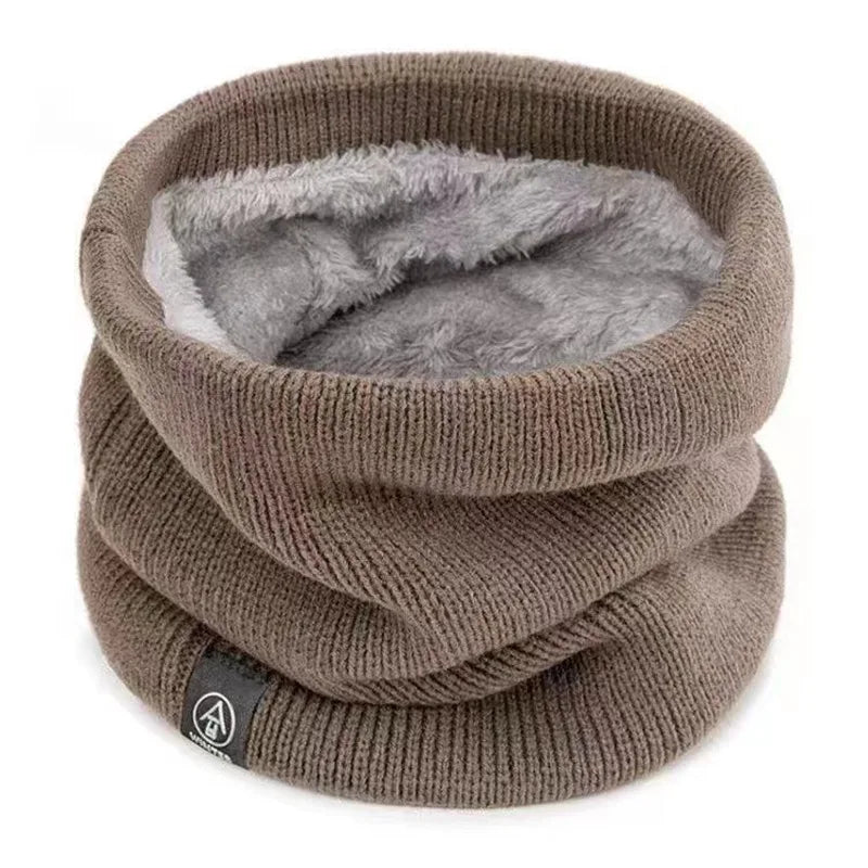 Sciarpa Tubolare Lavorata A Maglia Ispessita In Peluche Antivento Invernale Ghetta Collo Per Sport All Aperto