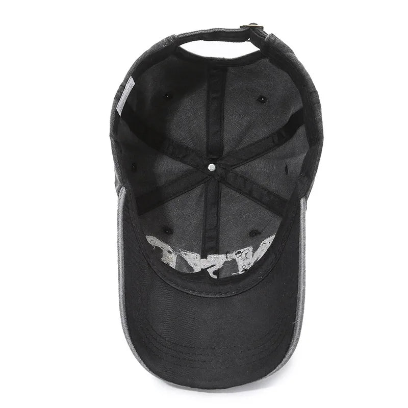 Cappellino Baseball Vintage Con Grande Lettera NYC Uomo Donna Cotone Lavato Protezione Solare Snapback