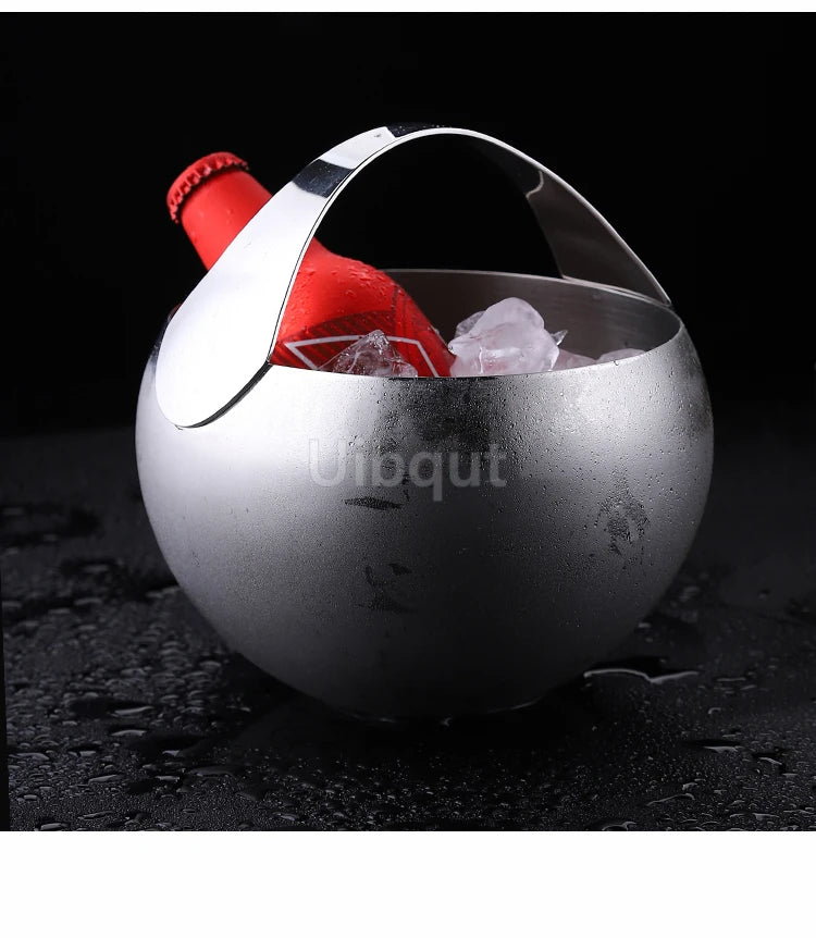Secchiello Del Ghiaccio Dorato Creativo Per Whisky E Birra Strumenti Da Bar Per Vino Dispositivo Di Raffreddamento
