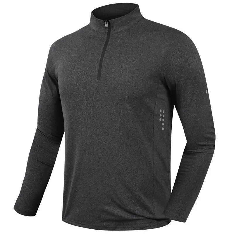 Maglia Da Fitness Da Uomo A Maniche Lunghe Per Corsa Palestra Sportiva Compression Rashguard Attillata