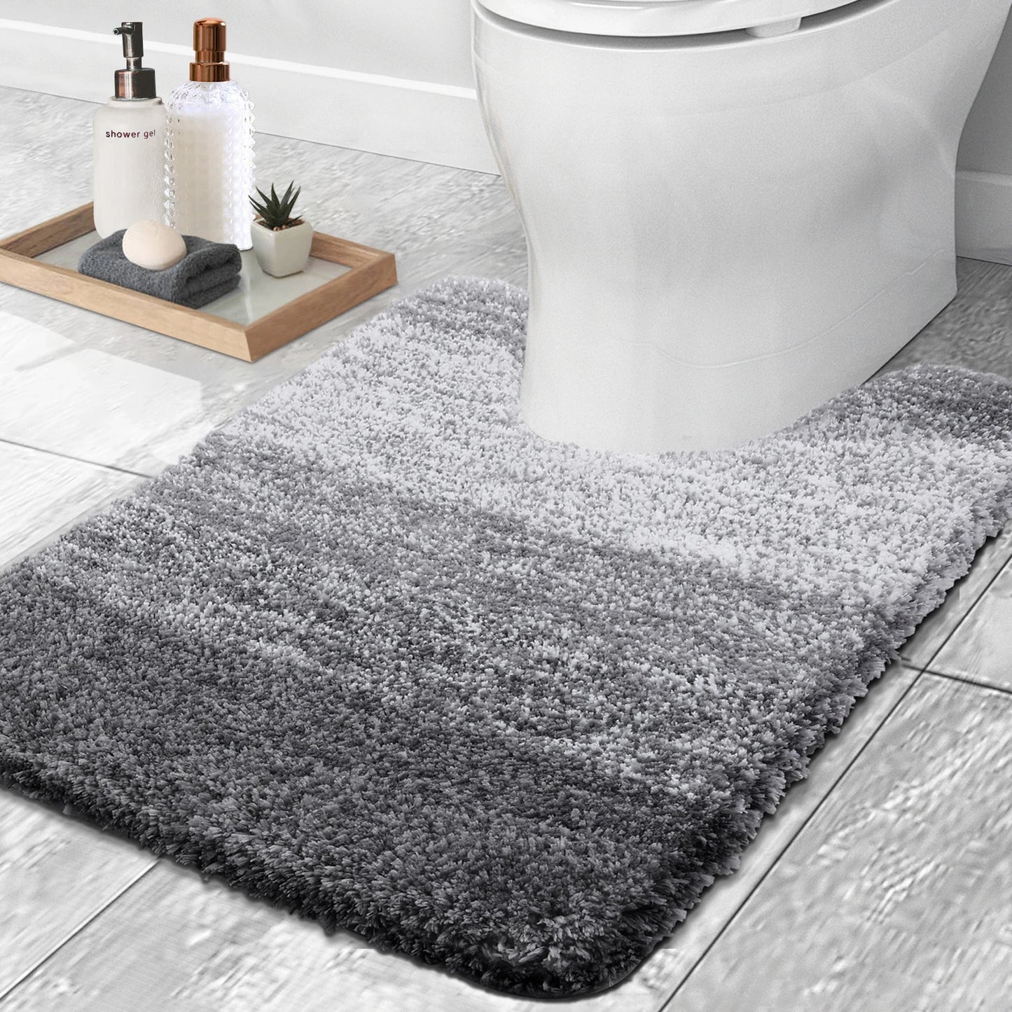 Kitinjoy Tappeto Da Bagno In Microfibra Assorbente Morbido Antiscivolo Shaggy Lavabile In Lavatrice