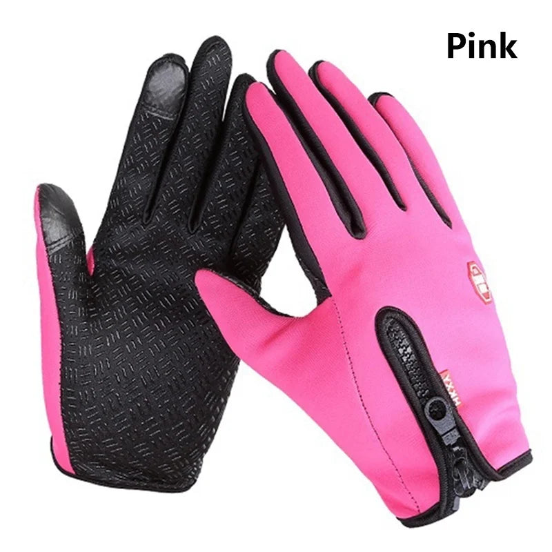 Guanti Da Ciclismo Invernali Con Supporto Al Polso E Touch Screen Antivento Antiscivolo Con Dita Intere