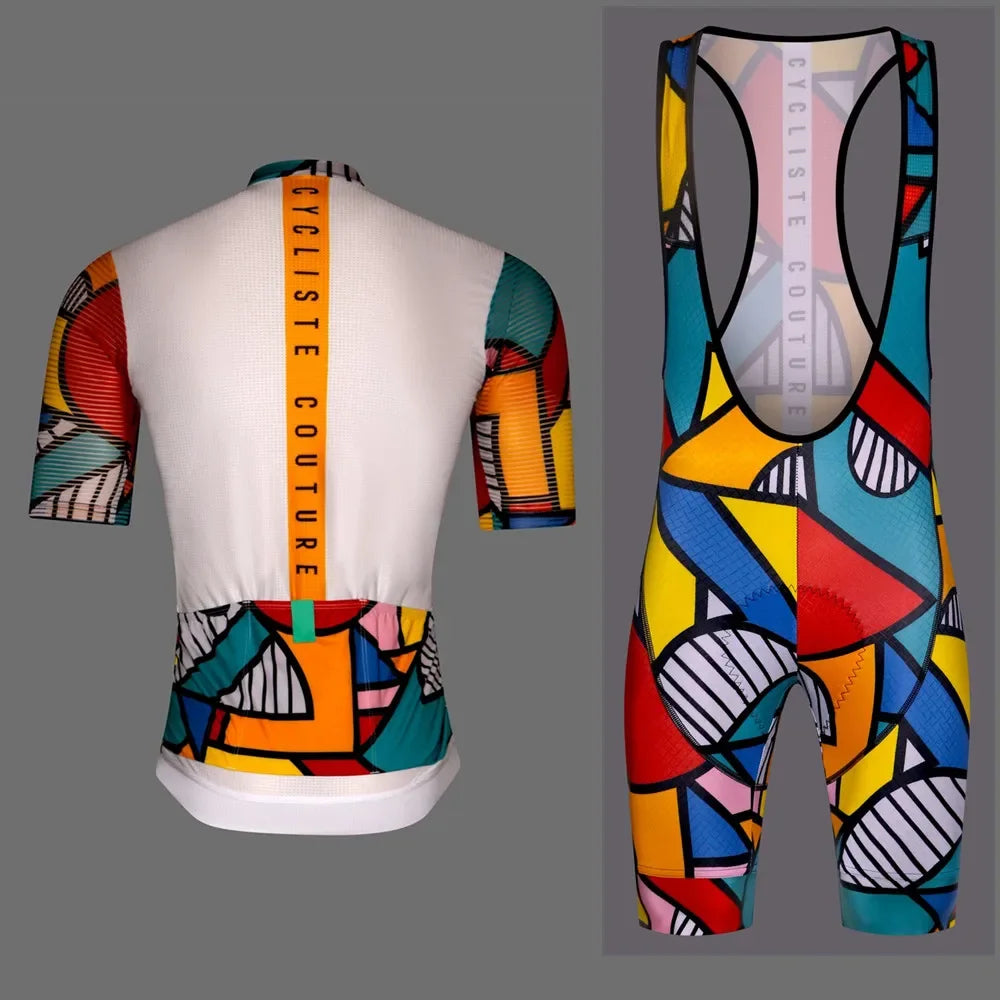 Maglia Da Ciclismo Professionale Da Uomo Manica Corta Set Uniforme Estiva Per Bici Da Strada Con Protezione UV