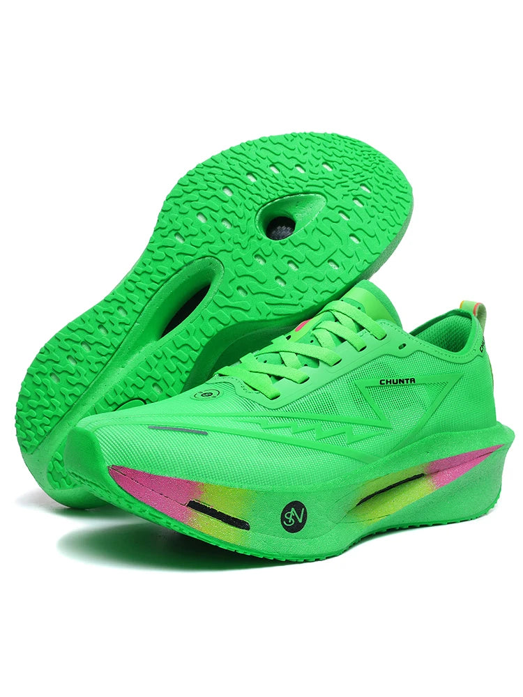 Scarpe da Corsa Unisex con Piastra in Carbonio Traspiranti Leggere Comode Antiscivolo Sneakers Chunta