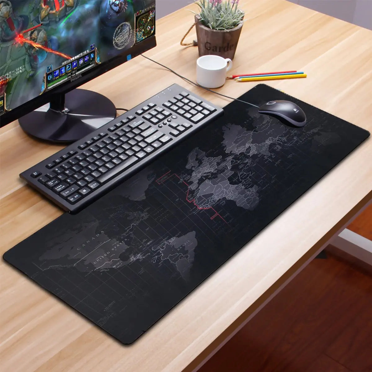 Tappetino Per Mouse Da Gioco XXL In Gomma WESAPPA Disponibile In 80x40 E 90x40 Per PC Da Scrivania Grande Per Giocatori