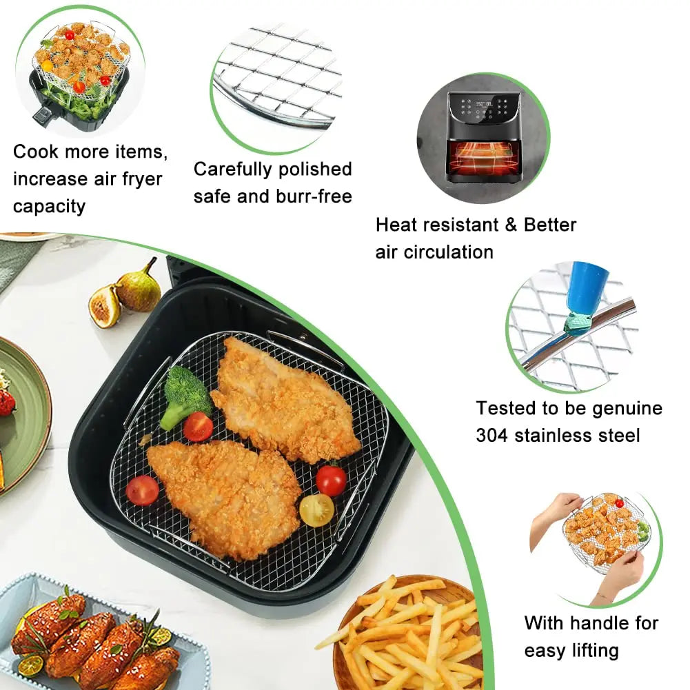 Griglia In Metallo Per Friggitrice Ad Aria E Forno Compatibile Con Cosori Vortex Gourmia Foodi Accessori
