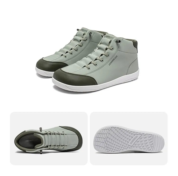 HOBIBEAR Scarpe Mid Top Da Donna Con Punta Larga In Pelle Artificiale Antiscivolo Per Esterno