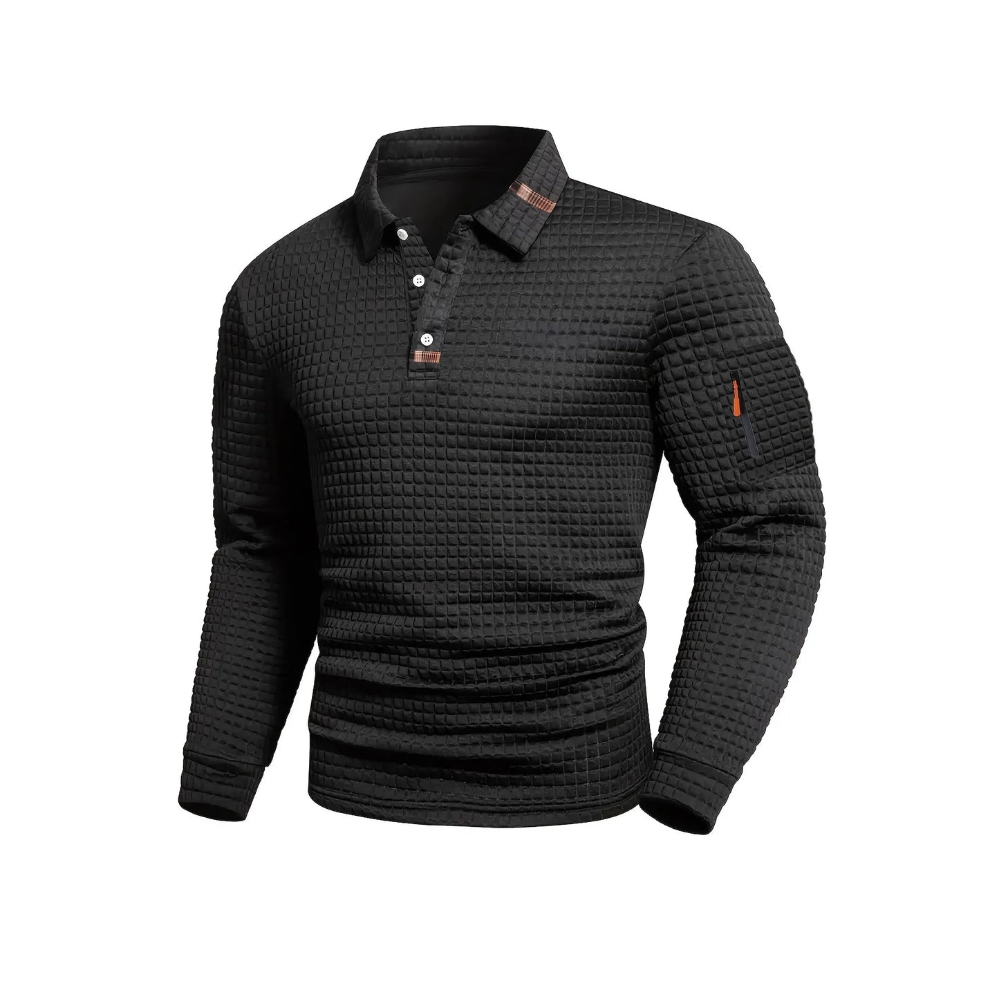 Polo Uomo 2025 Alta Qualità Autunno Inverno Patchwork Quadretti Con Vera Tasca Senza Braccioli