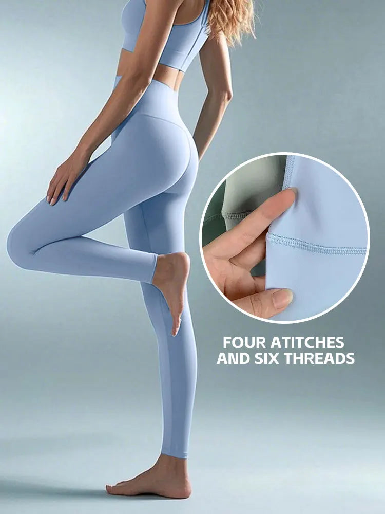 Pantaloni Da Yoga Vita Alta Per Donne Elasticizzati Quattro Direzioni Asciugatura Rapida Per Corsa Ciclismo Palestra