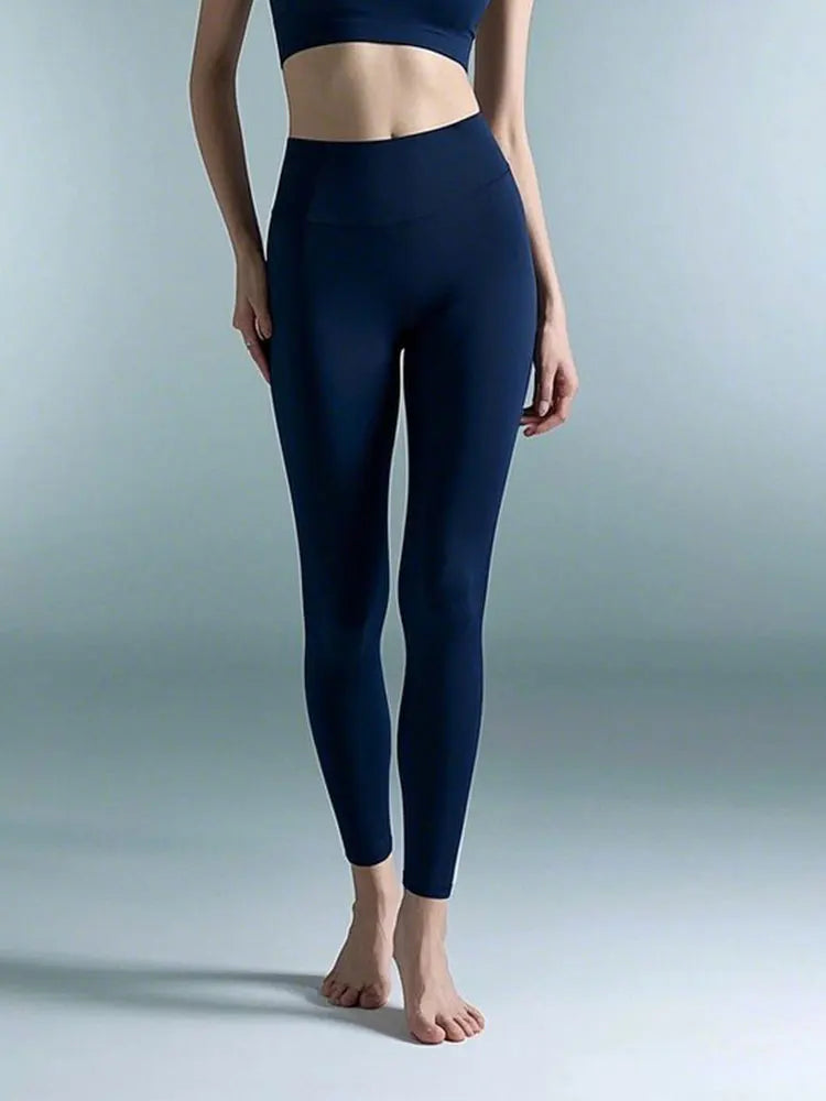 Pantaloni Da Yoga Vita Alta Per Donne Elasticizzati Quattro Direzioni Asciugatura Rapida Per Corsa Ciclismo Palestra