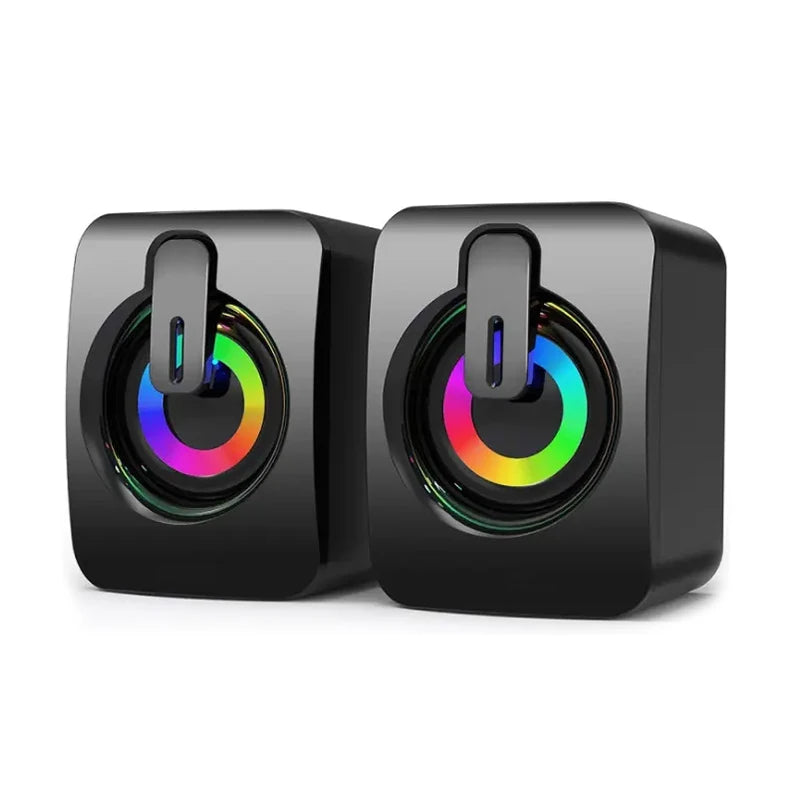 Altoparlanti PC USB Con Microfono Stereo HiFi Suono Premium Luce LED Per Desktop Studenti Appassionati