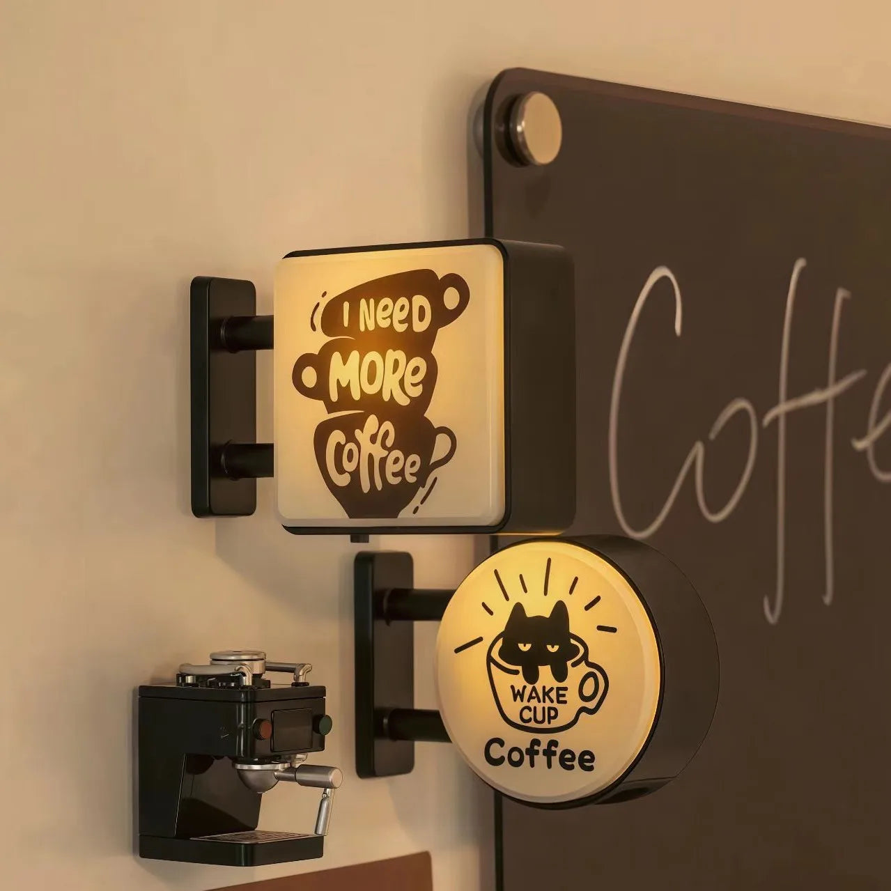 Magnete Per Frigorifero A LED Con Luce Per Bar E Caffetterie Decorazione Per Pannello Forato Insegna Illuminata Per Casa
