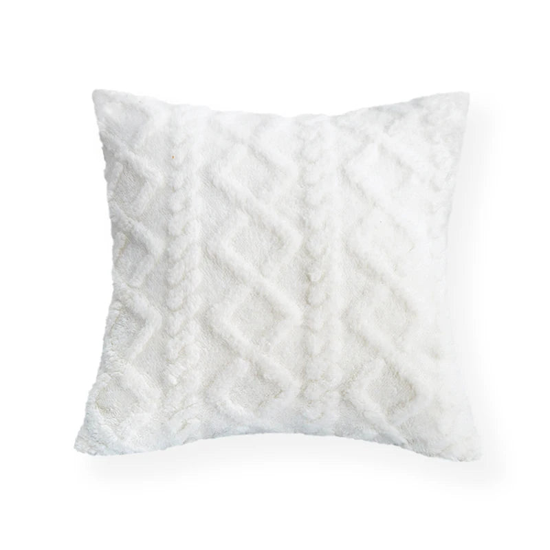 Fodera Per Cuscino In Peluche Geometrica 45x45 Cm Per Divano Soggiorno Decorativa Per La Casa