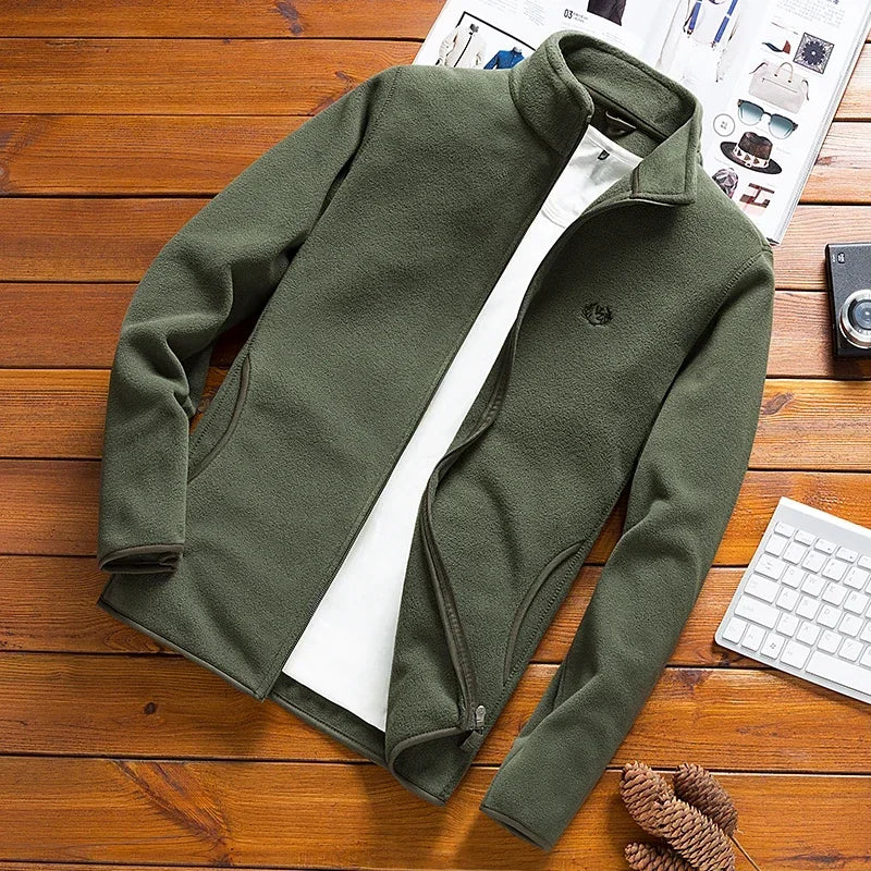 Giacca Da Uomo In Pile Da Montagna Softshell Capispalla Polartec Verde Militare 4XL Plus Size Termica