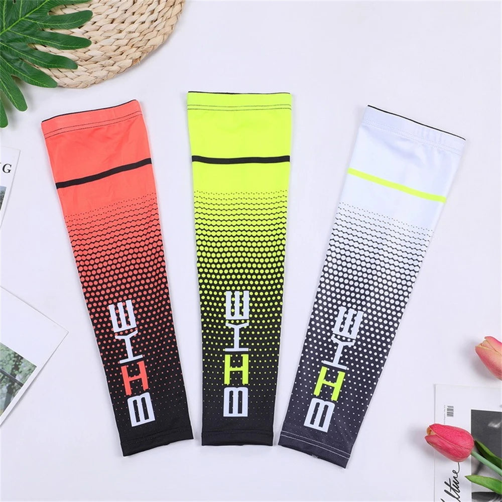 Maniche Braccia Ciclismo Unisex Rinfrescanti Protezione UV Solare Elastiche Per Corsa