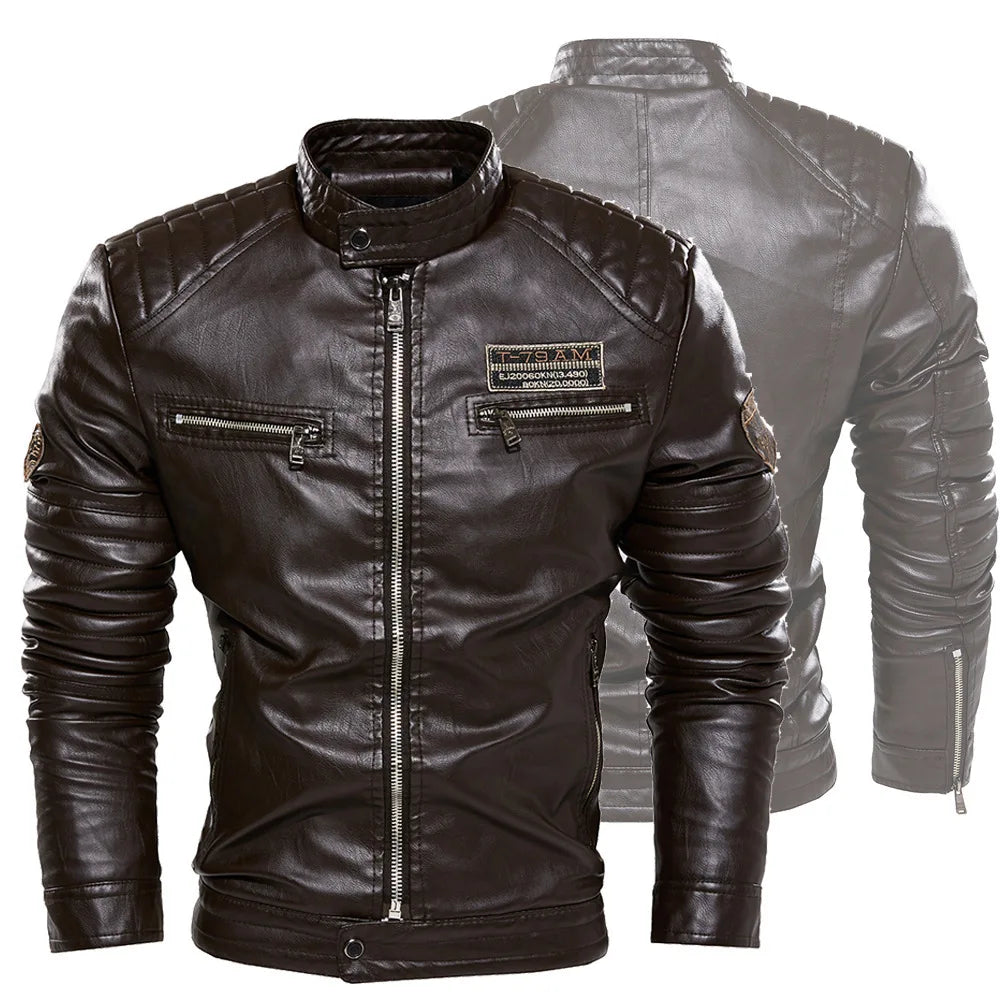 Giacca In Pelle Da Uomo Moto Blazer Streetwear Capispalla Moda Uomo Nuova Trend Esclusiva
