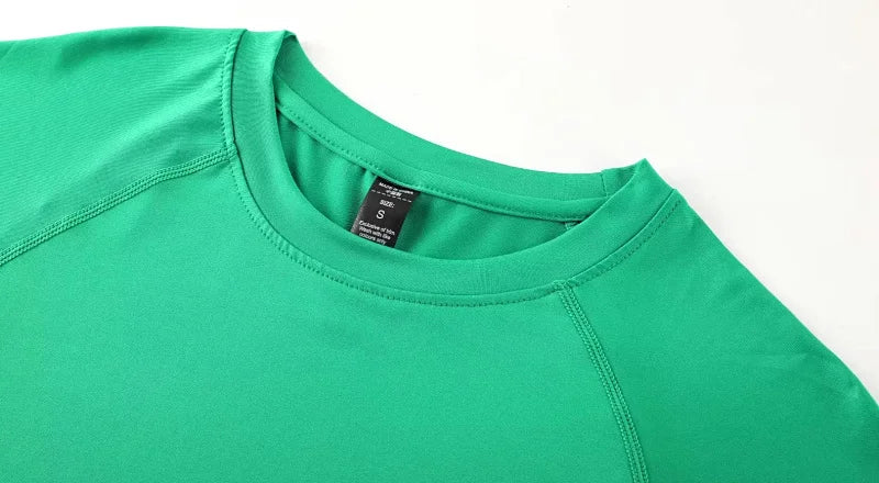 T-shirt da uomo slim a maniche lunghe T-shirt sportiva da palestra T-shirt da compressione fitness da corsa Maglia da calcio da jogging all'aperto attillata rapida