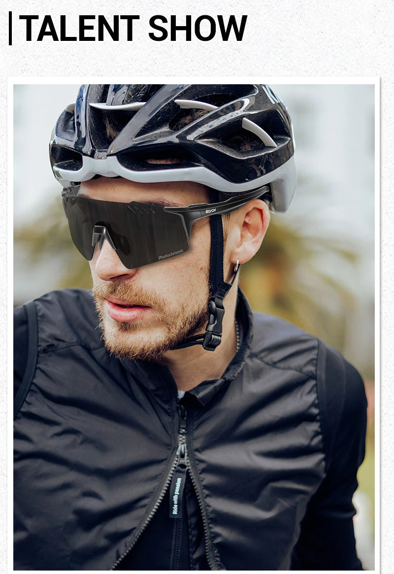 Occhiali Fotocromatici UV400 Per Ciclismo MTB Equitazione All Apertto Multisport Guida Golf Campeggio