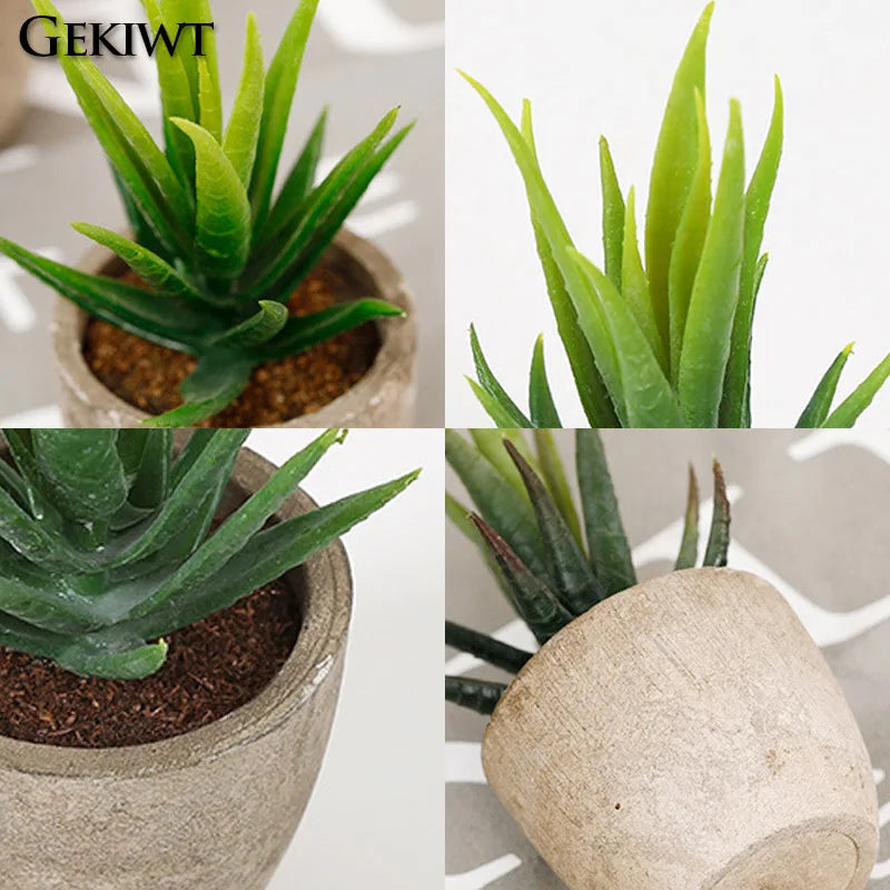Mini Piante Succulente Artificiali Sempreverdi In Vaso Piccolo Per Ufficio Casa Decorazioni Da Tavolo Fiori Finti
