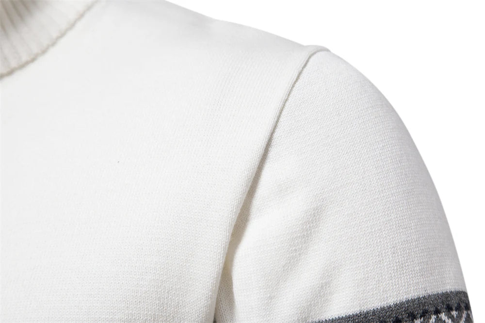 Maglione Con Cerniera Da Uomo In Cotone Alta Qualità Per Autunno Inverno Caldo Con Motivi Etnici